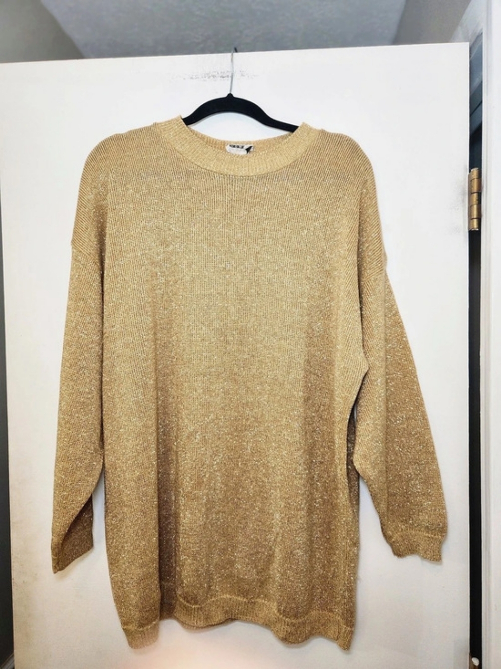 Bentley Gold Metallic Knit Sweater Vintage